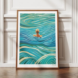 Wild Swimming Print | Downloadable | Ocean Lover