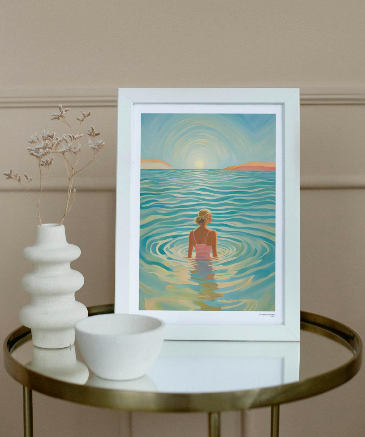 Wild Swimming Print | Downloadable | Ocean Lover - Etsy