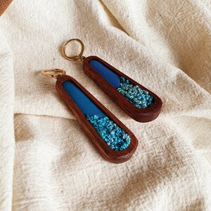 Embroidered Huggie Earrings The Falls Water Falls