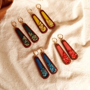 Embroidered Huggie Earrings The Falls image 9