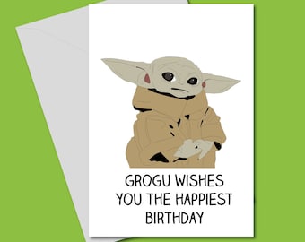 Grogu Geburtstagskarte