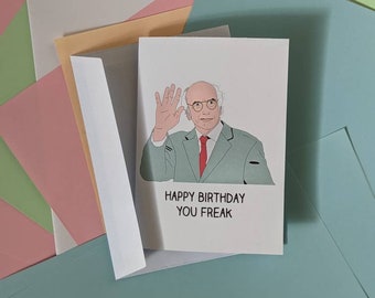 Larry David Birthday card