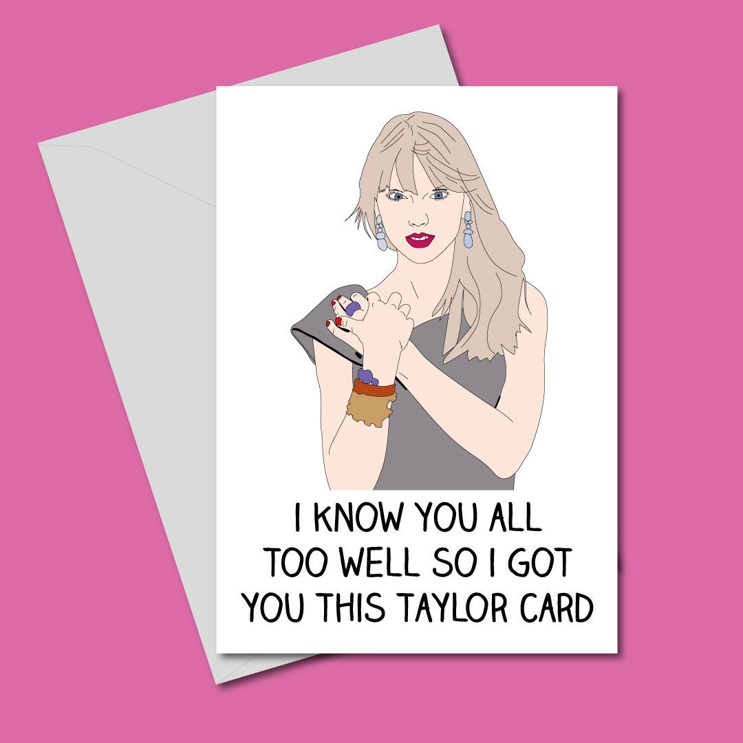 Taylor Swift Birthday Card - Etsy