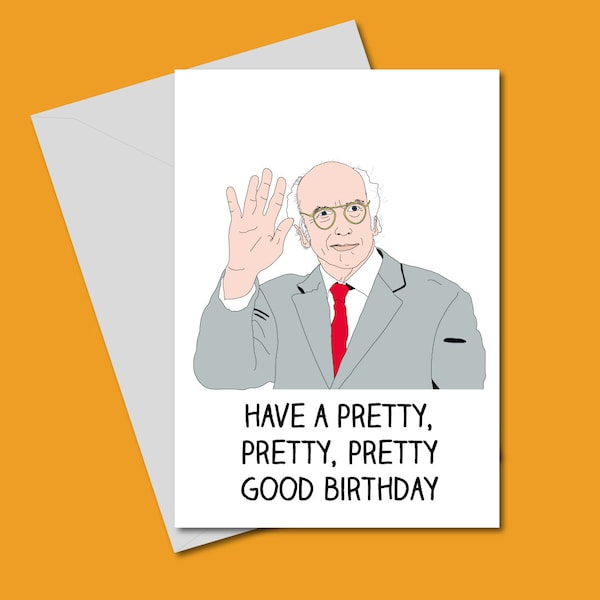 Larry David Birthday Card - Etsy