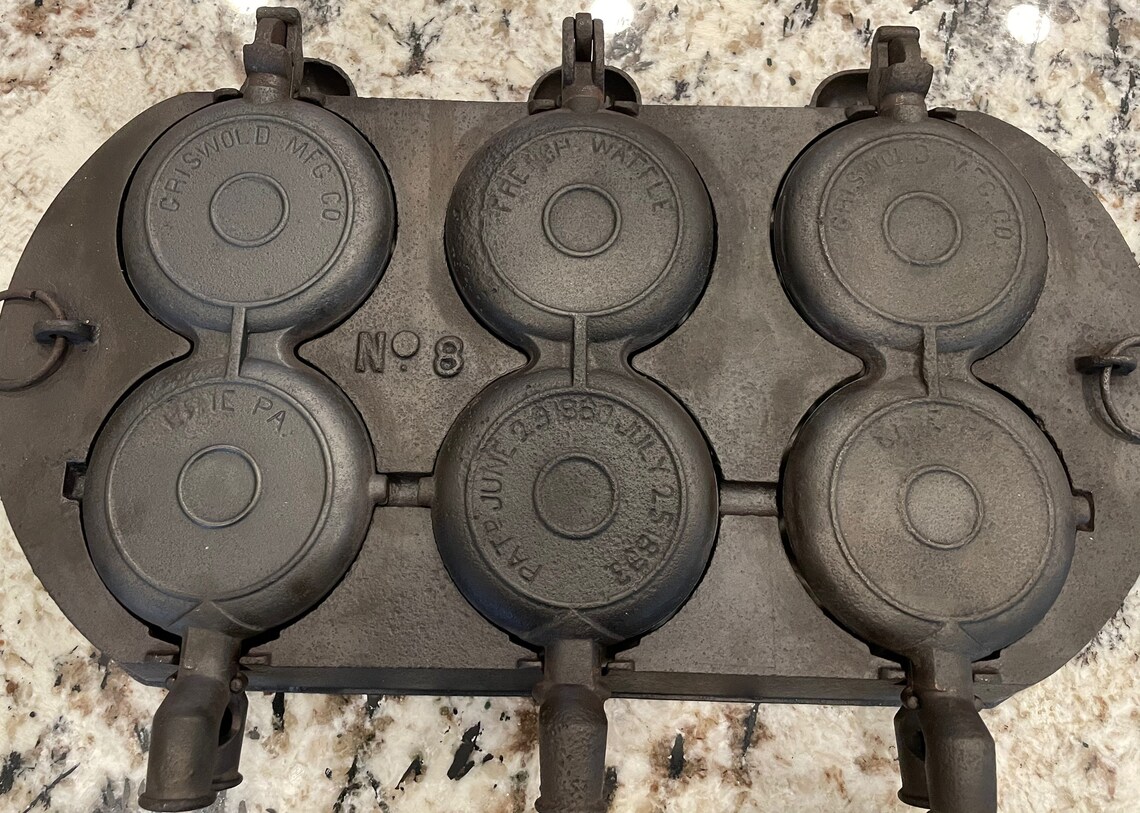 Restored Vintage Griswold 8 French Waffle Iron w/ Finger Etsy