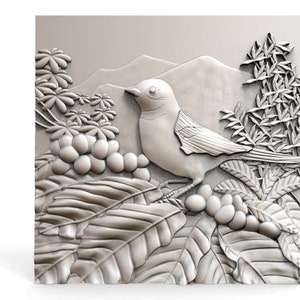 Digitale Datei Vogel CNC Kunst 3D Modell stl