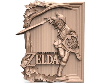 Collegamento Zelda digitale CNC art modello 3d stl
