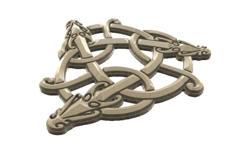 Digital file viking dragon cnc STL model