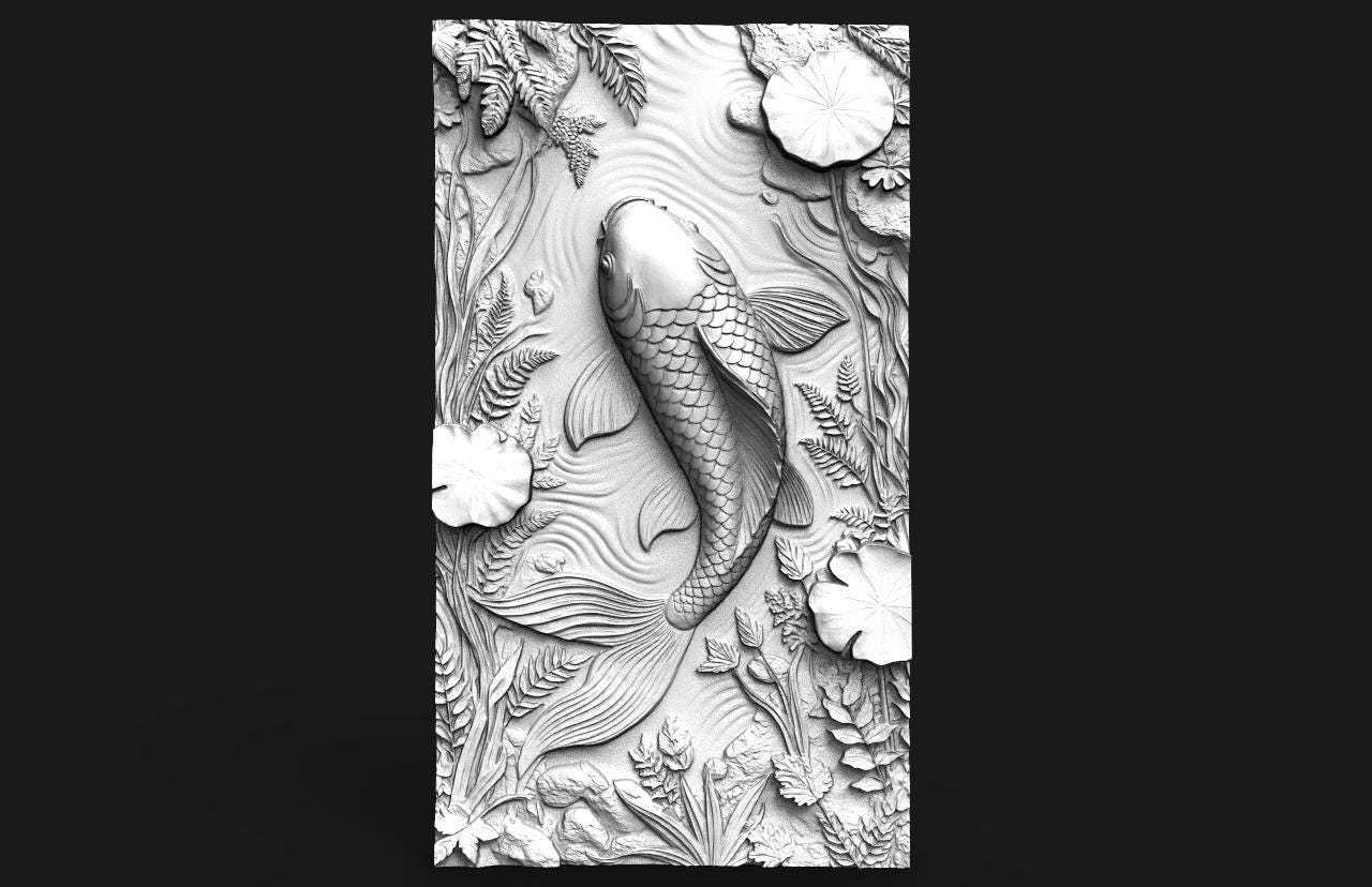 Fish 3D Model, STL File for CNC and 3D Printing - Etsy