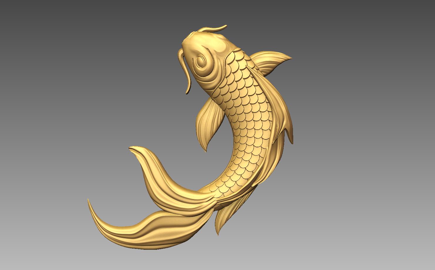 Koi Fish 3D Model, STL File for CNC Router and 3D Printer - Etsy