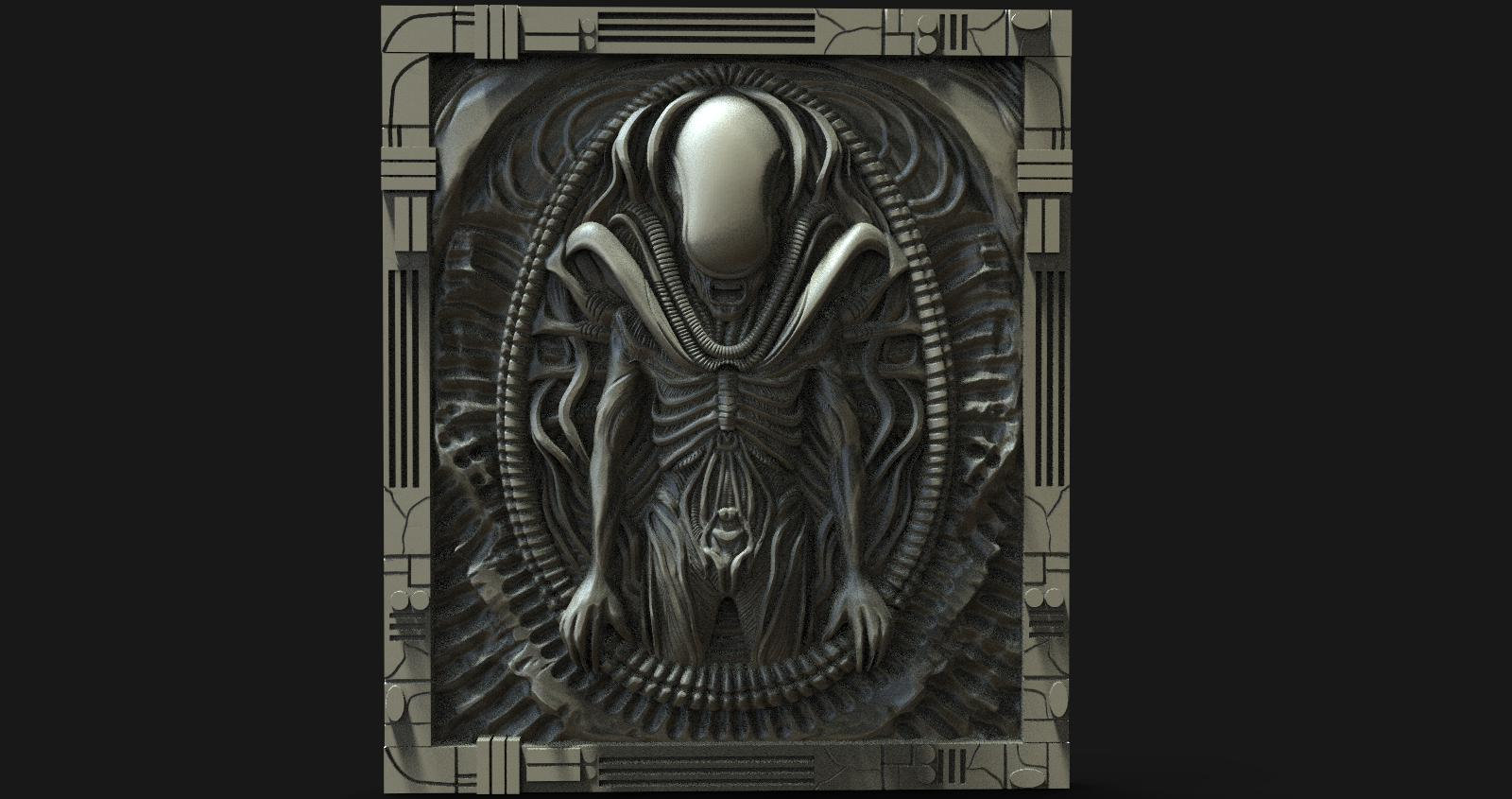 Digital File Alien CNC 3d Model Stl - Etsy