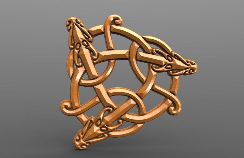 Digital file viking dragon cnc STL model