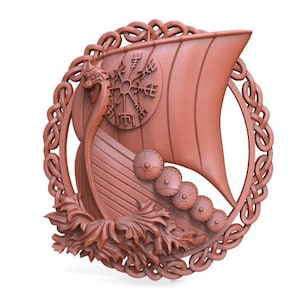 Digital file Viking ship CNC 3d model stl