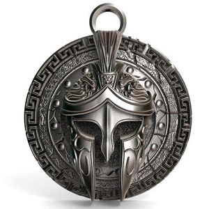 Digital file spartan pendant 8 jewelry 3d model stl