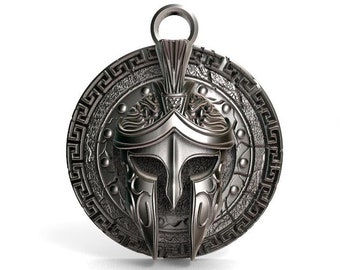 Digitale Datei Spartan Anhänger 8 Schmuck 3D Modell STL