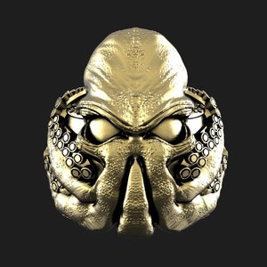 Digital file Cthulhu ring jewelry 3d model stl