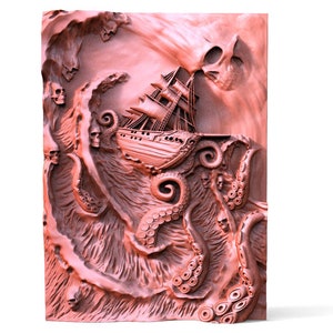Digital file ghost ship CNC 3d model stl