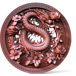 Digital file Chinese dragon CNC 3d model stl