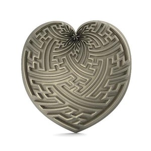 Digital file celtic heart pendant jewelry 3d model stl