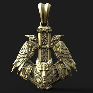 Digital file Thor hammer pendant jewelry 3d model stl