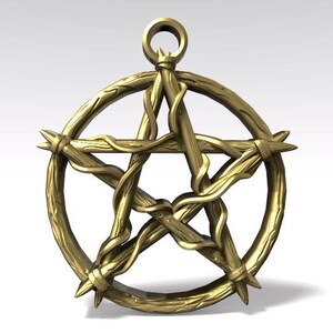Digital file pentagram knot pendant jewelry 3d model stl