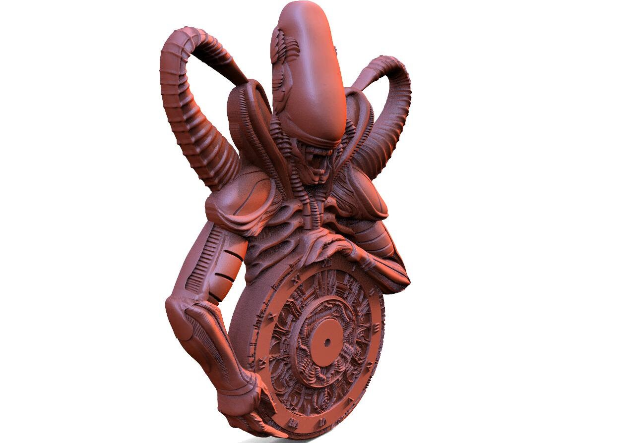 Digital File Alien Xenomorph Wall Clock CNC STL - Etsy