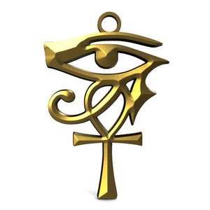 Digital file ankh horus pendant jewelry 3d model stl