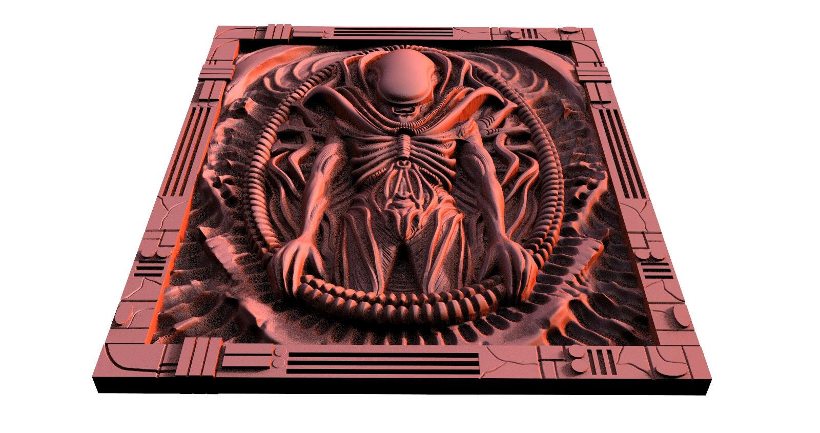 Digital File Alien CNC 3d Model Stl - Etsy