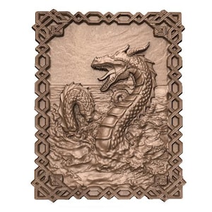 Digital file cnc sea dragon stl 3d model