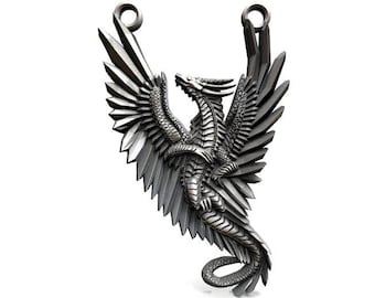 Digital file dragon pendant jewelry 3d model STL