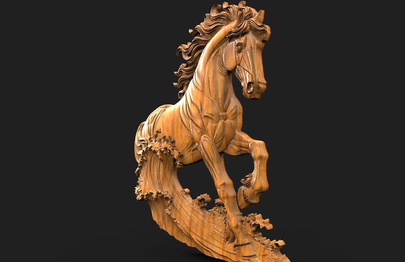 Horse CNC 3D Model, STL File for CNC and 3d Printing - Etsy