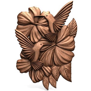 Digital file hummingbirds cnc 3d model stl