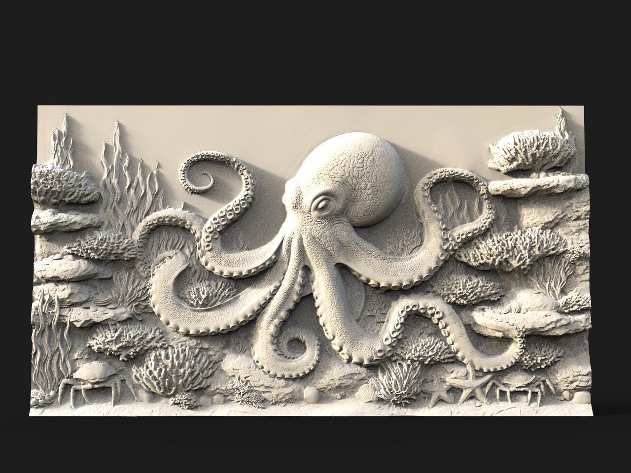 Octopus 3D Model, STL File for CNC and 3D Printing - Etsy