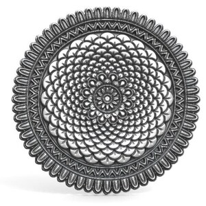Digital file mandala CNC 3d model STL