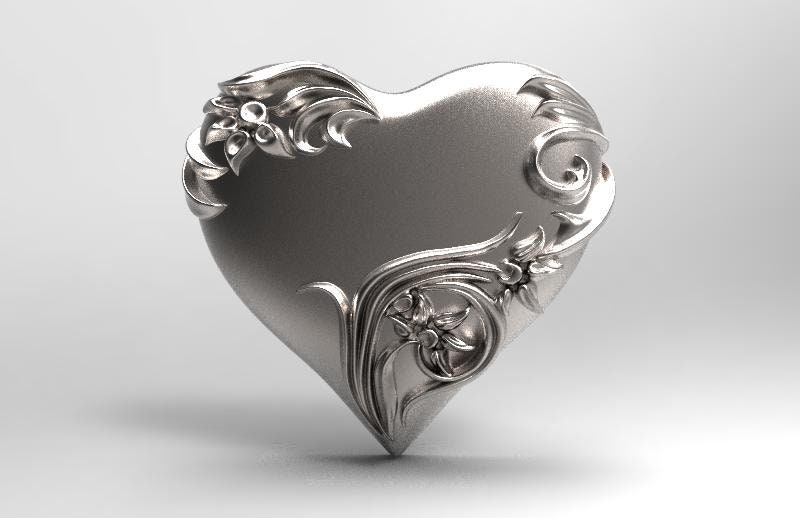 STL file Looped Heart Pendant・3D printing idea to download・Cults