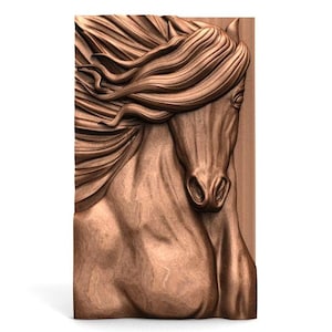 Digital file horse 4 CNC art 3d model stl