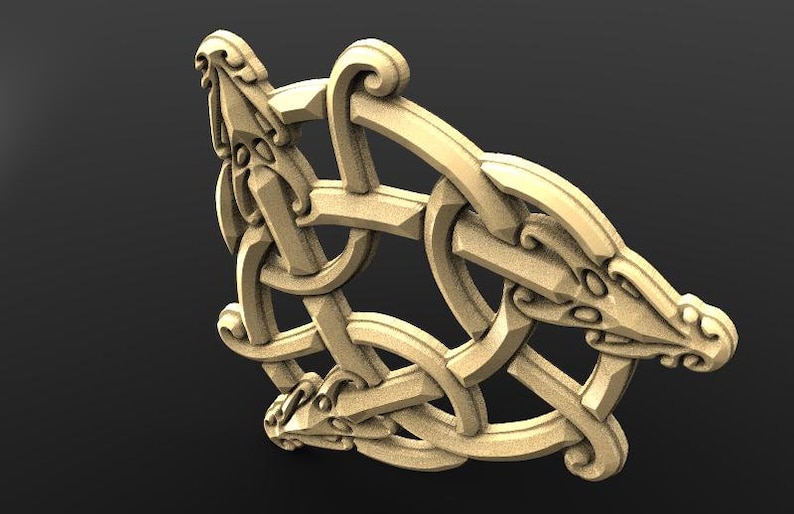 Digital file viking dragon cnc STL model