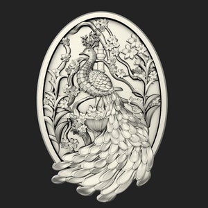 Digital file Peacock CNC 3r model stl