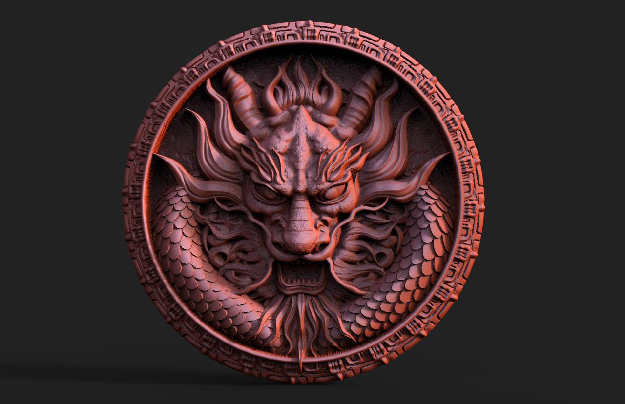 Chinese Dragon 3D Model, CNC Router STL, 3D Printing - Etsy