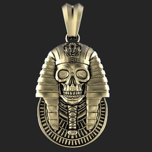Egyptian Skull pendant 3D model, STL file for Jewelry 3D ptinting