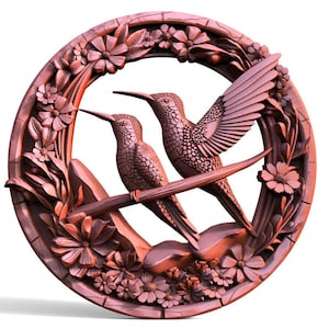 Digital file hummingbirds 3d model stl