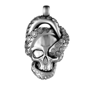 Digital file Skull with tentacles pendanjewelry 3d model stl