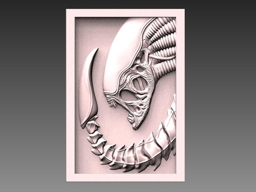 Alien Xenomorph 3D Model, STL File for CNC Router 3D Printer - Etsy