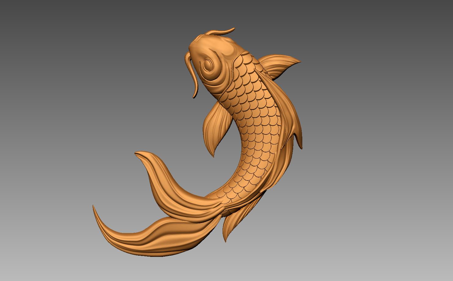 Koi Fish 3D Model, STL File for CNC Router and 3D Printer - Etsy