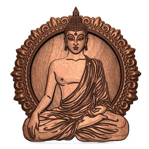 Digital file buddha cnc 3d model stl