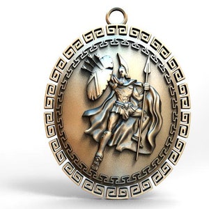 Digital file spartan pendant jewery 3d model stl