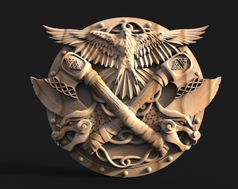 Plik cyfrowy Tarcza Wikingów, model CNC 3D STL