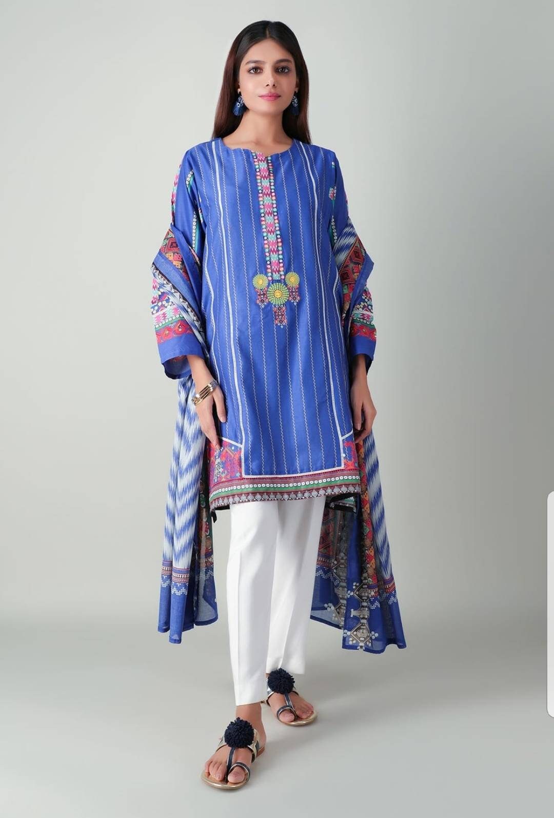 KHAADI pret pakistani brand stitched ready made kameez dupatta Etsy