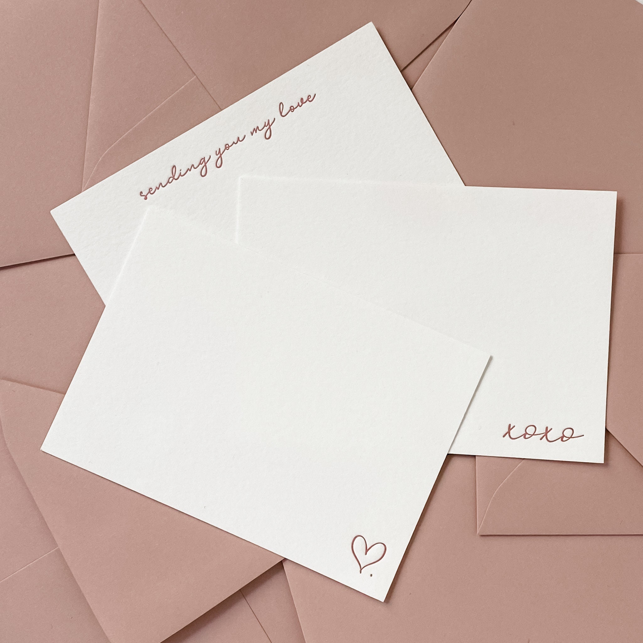 Note Card Love Notes Love Notes Letterpressed Notecard Set - Etsy