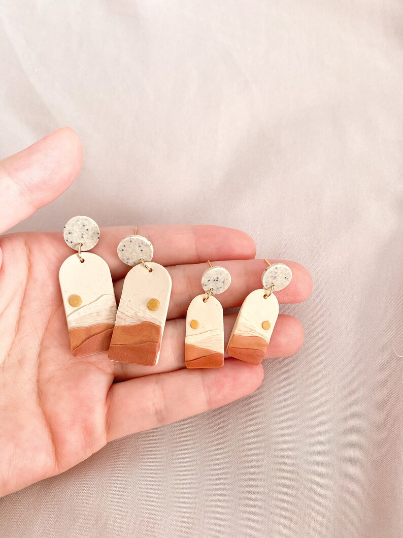 Aeglepolymer Clay Earrings Desert Earrings Sunset Earrings Etsy